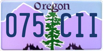 OR license plate 075CII