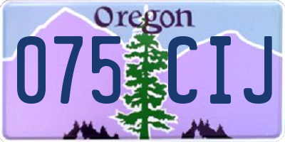 OR license plate 075CIJ