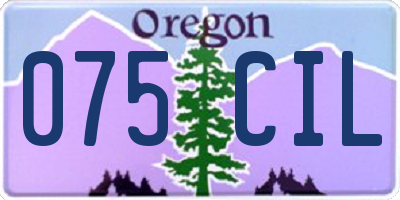 OR license plate 075CIL