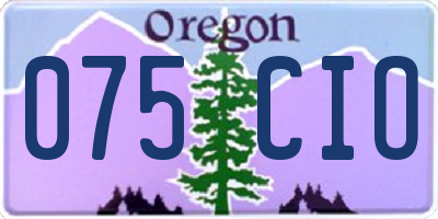 OR license plate 075CIO