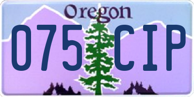 OR license plate 075CIP