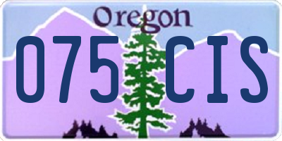 OR license plate 075CIS