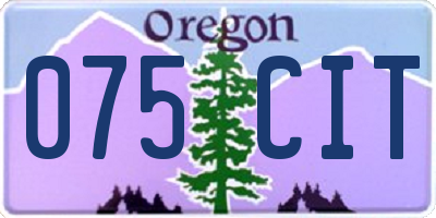 OR license plate 075CIT