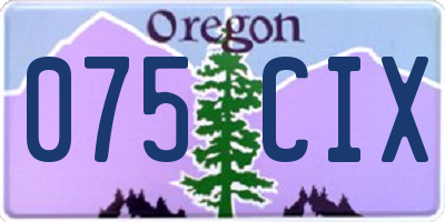OR license plate 075CIX