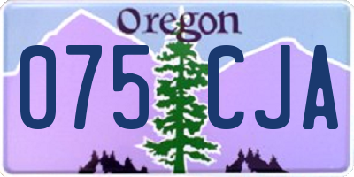 OR license plate 075CJA