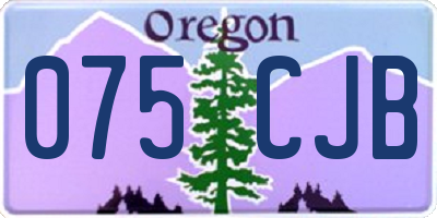 OR license plate 075CJB