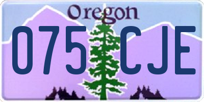 OR license plate 075CJE