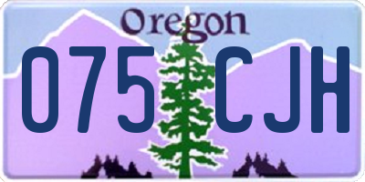 OR license plate 075CJH