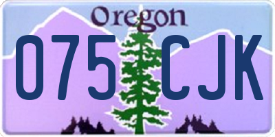 OR license plate 075CJK