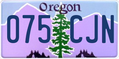 OR license plate 075CJN