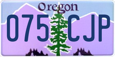 OR license plate 075CJP