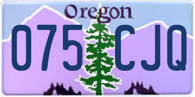 OR license plate 075CJQ