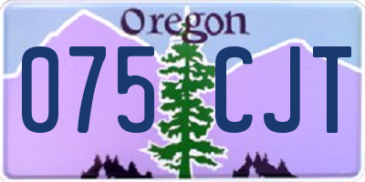 OR license plate 075CJT
