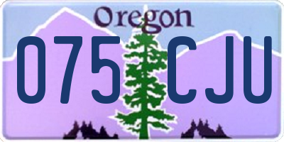 OR license plate 075CJU