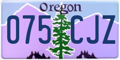 OR license plate 075CJZ