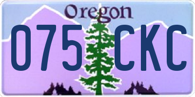 OR license plate 075CKC