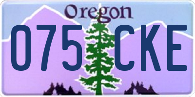 OR license plate 075CKE