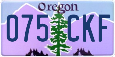 OR license plate 075CKF