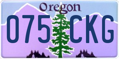 OR license plate 075CKG