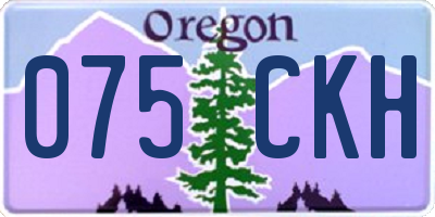 OR license plate 075CKH