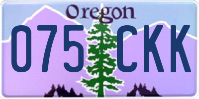 OR license plate 075CKK