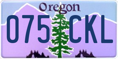 OR license plate 075CKL