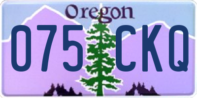 OR license plate 075CKQ