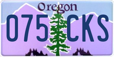 OR license plate 075CKS