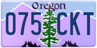 OR license plate 075CKT