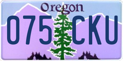 OR license plate 075CKU