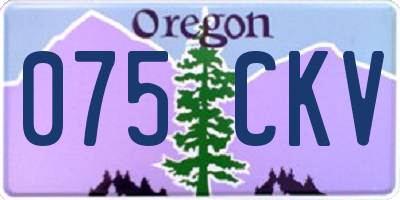 OR license plate 075CKV