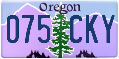OR license plate 075CKY
