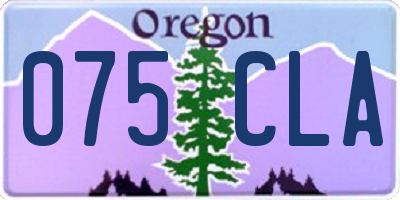 OR license plate 075CLA
