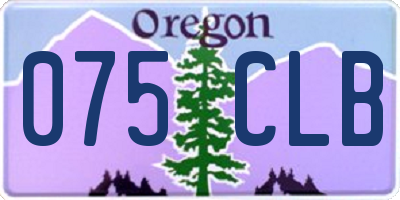 OR license plate 075CLB