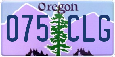 OR license plate 075CLG