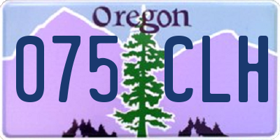 OR license plate 075CLH
