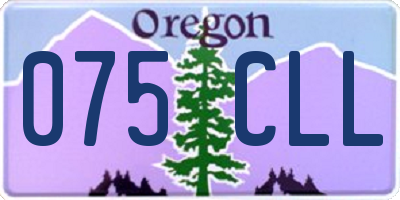 OR license plate 075CLL