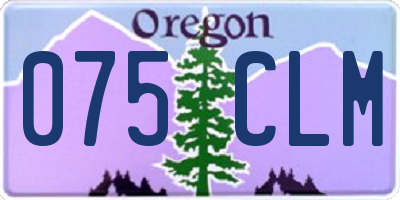 OR license plate 075CLM