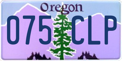 OR license plate 075CLP