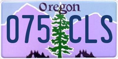 OR license plate 075CLS