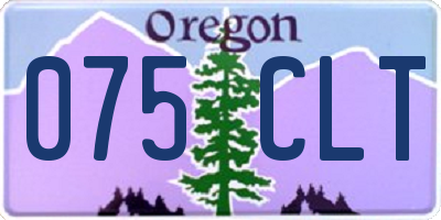 OR license plate 075CLT