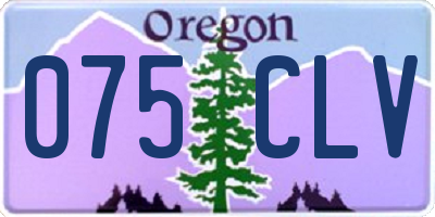 OR license plate 075CLV