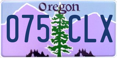 OR license plate 075CLX