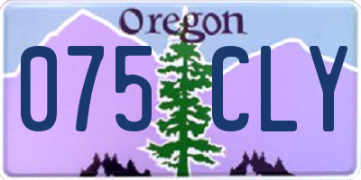 OR license plate 075CLY