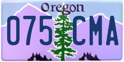OR license plate 075CMA