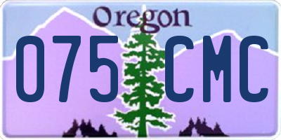 OR license plate 075CMC