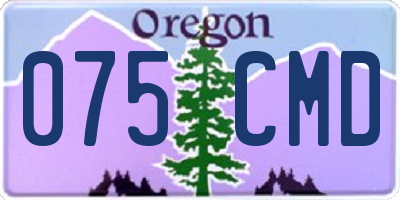 OR license plate 075CMD