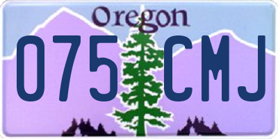 OR license plate 075CMJ