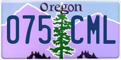 OR license plate 075CML