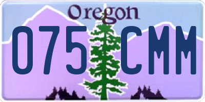 OR license plate 075CMM